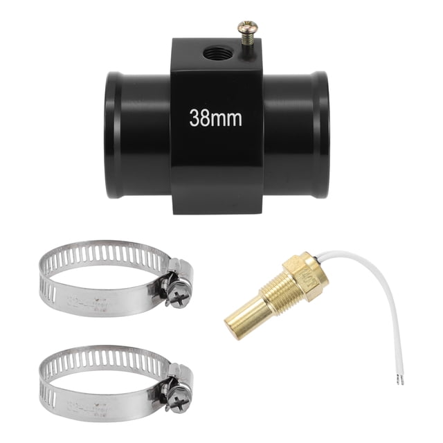 Kit de Sensor de Temperatura de Agua Universal 12/24V Unique Bargains, Adaptador Negro de 38mm 1/8" NPT 150°F Encendido - 135°F Apagado para Radiador Automotriz y Enfriamiento de Motor