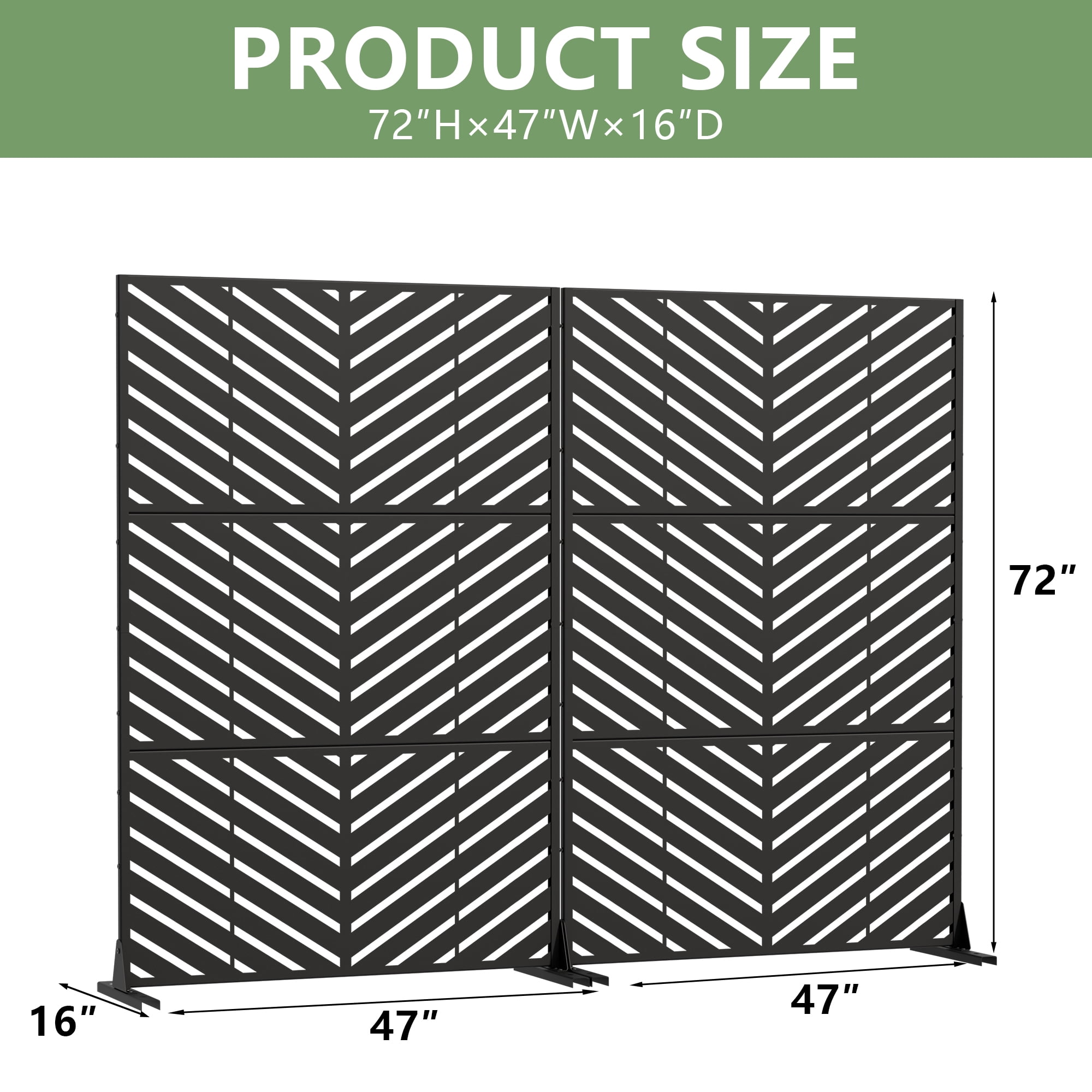 Privacy Metal Screen Fence Panel