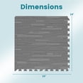 thumbnail image 3 of Gymax 100 Sq. Ft. Wood Grain Puzzle Mats 25-Pack EVA Foam Interlocking Floor Tiles Gray, 3 of 10