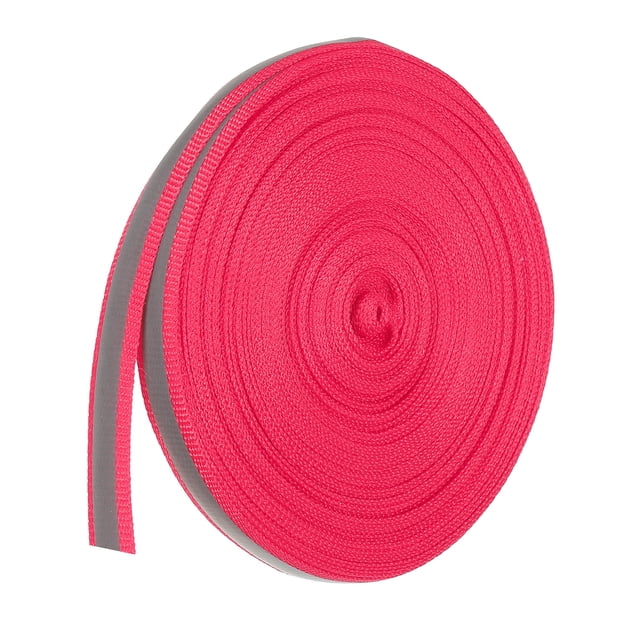 Unique Bargains Bande Réfléchissante, 10mm x 22 Yards Bande Réfléchissante pour Vêtements Imperméables, Rouge Rose