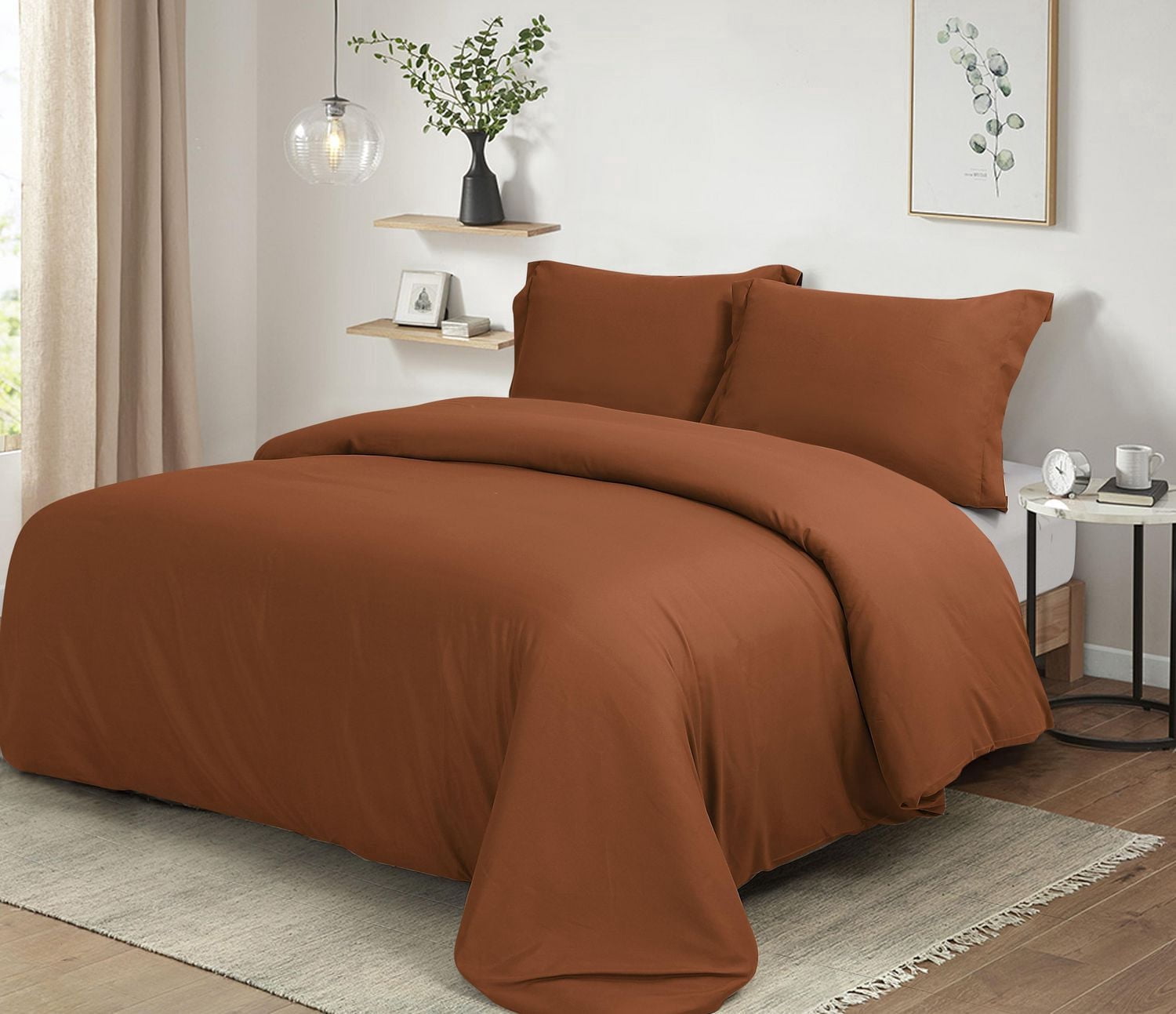Ensemble de housse de couette unie ultradouce