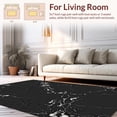 thumbnail image 2 of ODIKA 4'x6' Machine Washable Non-Slip Area Rug, Blotched Design Marbled Shade Effect High Traffic Rug, Black, 312904, 2 of 7
