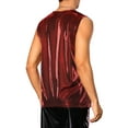 thumbnail image 3 of INSPIRE CHIC Glitter Tank Top for Men's Slim Fit Sleeveless Disco See Through Sparkly Vest M Red, 3 of 5