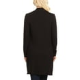 thumbnail image 4 of Women's Long Sleeves Relexed Fit Open Front Side Pockets Solid Cardigan, 4 of 4