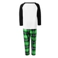 thumbnail image 3 of Elippeo Family Matching Christmas Pajamas, Letter Print Long-Sleeved Tops + Plaid Trousers Sleepwear Outfits, 3 of 6