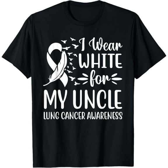 Playful Comfort Tee - I Wear White For My My Uncle Lung Cancer Awareness T-Shirt