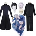 thumbnail image 2 of Disfraz de Anime Jujutsu Kaisen Gojo Satoru, disfraz de Geto Suguru, uniforme de escuela secundaria, traje con peluca, disfraz de Halloween para hombres y adultos, 2 of 4