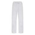 thumbnail image 4 of up to 60% off Gifts Usmixi Womens Elastic Waist Trousers Sexy Hollow out Patchwork Loose Straight Long Pants Leisure Solid Cotton Linen Pocket Pants with Drawstring White m, 4 of 6