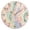 Gold Needle, variant on 10" Artistic Round Wall Decorative Desk Clock Wall Clock Home Decor Pastel Rainbow Colors Pattern