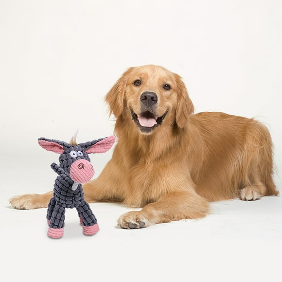 Peggybuy Plush Cleaning Teeth Toy Portable Built-In Sounder for Pets Accessories (Donkey)