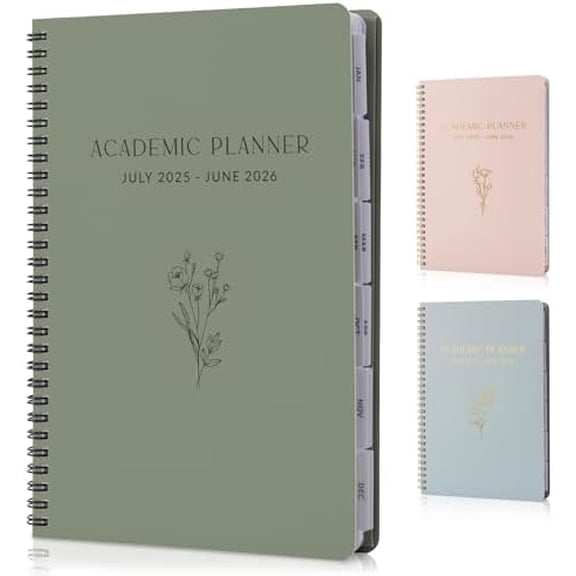 Aesthetic 2025-2026 Academic Planner - A Beautiful 7" x 10" Daily Planner for Women or Men with Weekly & Monthly Spreads For The 25-26 School Year - Runs From July 2025 - June 2026