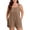 Camel, variant on Women Sleeveless Scoop Neck Loose Fit Romper with Pockets Casual Summer Outfit