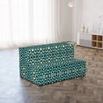 thumbnail image 4 of Moroccan Foldable Mattress, Vintage Geometric Floral, 74.8" x 39.4", Sky Blue Reseda Green, by Ambesonne, 4 of 6