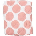 thumbnail image 4 of Bacati Ikat Zigzag Coral Dots Changing Pad Cover, 4 of 5