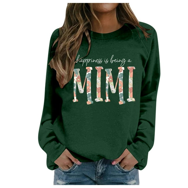 EHQJNJ Chandail en Molleton à Col Rond pour Femmes, Mode d'Hiver, Imprimé Festif de Noël, Col Rond, Long, Bleu Marine