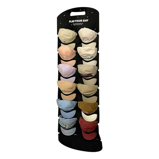 Organizador de sombreros con múltiples compartimentos, bolsa de tela para colgar en la pared detrás de la puerta, ideal para gorras de béisbol y gorras snapback, ahorra espacio en la entrada