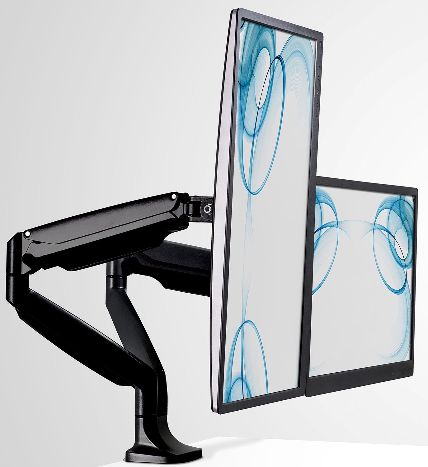 Mount-It! Height Adjustable Dual Monitor Desk Mount,  13"-32" Monitors