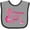 Heather and Black, variant on Inktastic My Grandma Loves Me Girls Dinosaur Girls Baby Bib