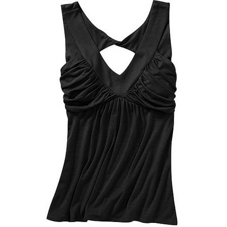 Susie Rose Juniors Plus V-Neck Cut Out Back Tank
