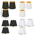 thumbnail image 3 of Pack of 3 Elegant Bells Clip on Lamp Shades Lamp Shell Lighting Cover Fabric Texture for Chandeliers and Wall Sconces, 3 of 11