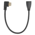 thumbnail image 1 of Cable de extensión de interfaz multimedia HD en ángulo izquierdo, tipo A, macho a hembra, chapado en oro de 24 quilates, cable de vídeo 3D 4K, 1 of 14