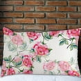 thumbnail image 6 of Pillowcases Watercolor Small Pink Roses Pillow Cases Set of 2 Pillow Cover Cushion Case Rectangle Pillowcase with Hidden Zipper 20x30 Inch Home Decor, 6 of 6