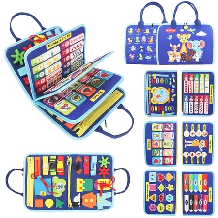 Montessori Busy Board – Ideal Busy Book Toddler Toys & Gifts for Boys & Girls Toddler Travel Essential for Airplane & Car Sensory Toys Great for Baby Gifts for Boys Montessori Busy Board – Ideal Busy Book Toddler Toys & Gifts for Boys & Girls Toddler Travel Essential for Airplane & Car Sensory Toys Great for Baby Gifts for Boys