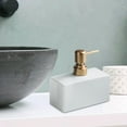 thumbnail image 4 of Abbracc Ceramic Hand Soap Dispenser 400ml Liquid Soap Dispenser Bottle Refillable Lotion White, 4 of 8