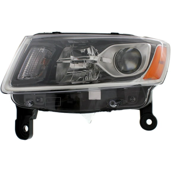 Headlight Compatible With 2014-2016 Jeep Grand Cherokee Left Driver Halogen With bulb(s)