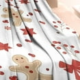 thumbnail image 3 of Red Christmas Gingerbread Man Pattern Blanket,Comfortable Soft Flannel Throw Blanket,All Season,Warm Lightweight Blankets for Sofa Bed Couch Living Room Chair,30"x40", 3 of 4
