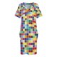 thumbnail image 3 of Pant-vestido de noche para mujer ropa holgada con bolsillos patrón de paleta de colores, 3 of 6