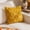 Yellow, variant on Fall Throw Pillow Covers 18x18,Fall Leaves Decorative Throw Pillow Covers,Thanksgiving Autumn Harvest Maple Faux Fur Cushion Covers,3d Embroidered Pillow Cases for Couch Bedroom Living Room Decor