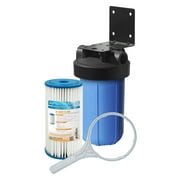 APEC All Purpose 1-Stage Whole House Water Filtration System with 4.5 x 10 in. Reusable and Washable Pleated Sediment Filter (CB1-SED10-BB)