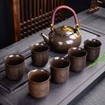 thumbnail image 1 of Juego de té de kung fu de cerámica con tetera de viga, caja de regalo, juego de té de kung fu de cerámica con horno Ru, tetera grande, taza grande, 1 of 4