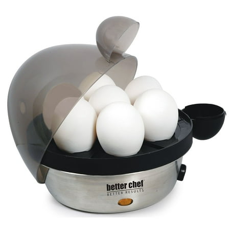 Egg Cooker Stainless Steel, Electric Hard Boiled Rapid Poached Egg