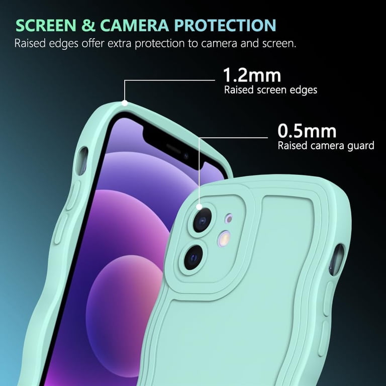 Case for iPhone 12 Mini Case,Wave Curly Frame Design,Soft Flexible