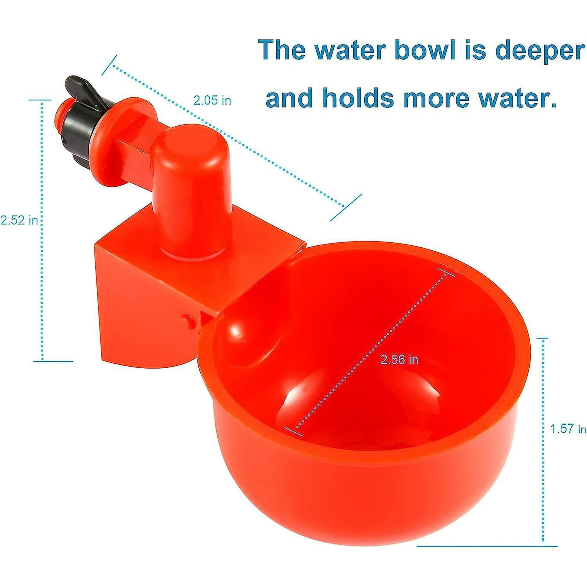 Automatic Chicken Waterer Cups for DIY Chicken Water Feeder 6 Pack 3 8 Inch Easy Filling Poultry Drinking Bowl for Ducks Turkeys and Goosebirds Walmart