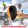 thumbnail image 1 of Winter Thermal Fleece Hat Men Neck Warmer Hat Ski Hat Face Moto Scarf Windproof Cap Balaclava Sport Cycling Full Face Cover HatBlack 1Pcs He Qiyong unisex, 1 of 1