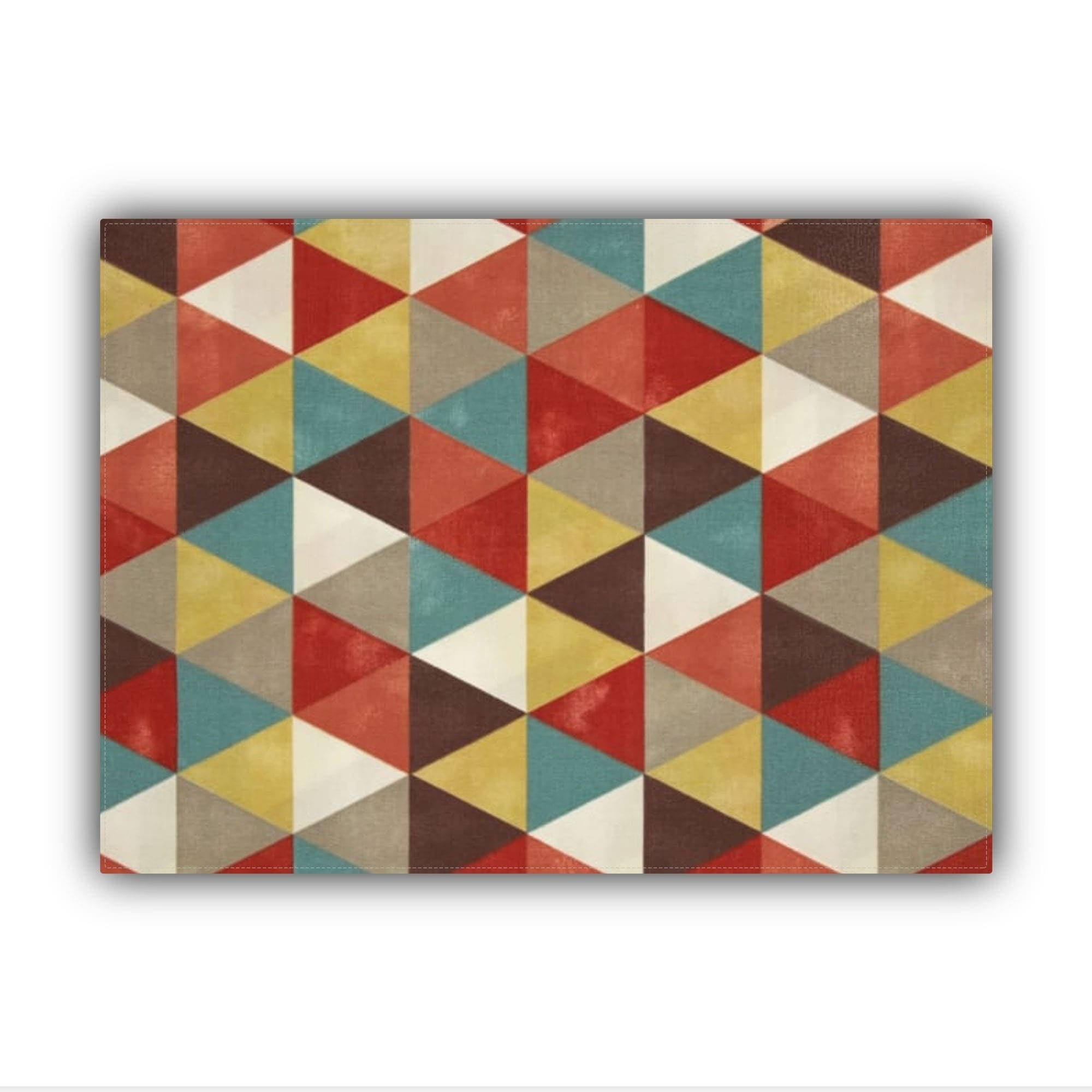 Joita, llc Joita HARLEQUIN Red Indoor/Outdoor Placemat Finished Edge