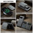 thumbnail image 5 of ELEHOLD Case for Google Pixel 7 Pro, Shockproof Magnetic Leather Wallet Case with Hand Grip & Kickstand & RFID Blocking,Gray, 5 of 5