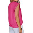thumbnail image 4 of Summer Solid Color Women Cap Sleeve Casual Tank Tops Shirt, 4 of 6