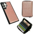 thumbnail image 2 of Compatible with Samsung Galaxy A56 5G Wallet Phone Case,Magnetic Detachable Zipper Card Wallet,With Card Slots,Wrist Strap,PU Leather Shockproof Anti-fall Rugged Phone Case Cover,Rosegold, 2 of 11