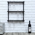 thumbnail image 4 of MyGift Black Wood Wall-Mounted Wine Glass Holder, 4 of 5