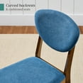 thumbnail image 5 of Best Choice Products 2-Piece Mid-Century Modern Wood & Upholstered Dining Chair Set - Walnut/Ocean Blue, 5 of 8