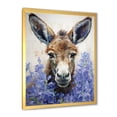 thumbnail image 2 of Designart "Portrait of a Donkey in Brown and Purple" Animals Framed Wall Art - Traditional Grey Donkey Bedroom Framed Canvas Wall Art, 2 of 6