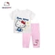 thumbnail image 5 of Hello Kitty-Conjunto de polainas y cuello de muñeca de manga corta para niñas, Top y pantalones cortos de algodón, traje de dos piezas, nuevo producto, 5 of 5