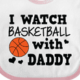 thumbnail image 4 of Inktastic I Watch Basketball with Daddy Boys Baby Bib, 4 of 4