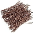 thumbnail image 2 of Antique Copper Solid Brass Flat Head Pins for Jewelry Making, Earrings- Hypoallergenic (50mm x 21 Gauge) 2" Inch, 2 of 5