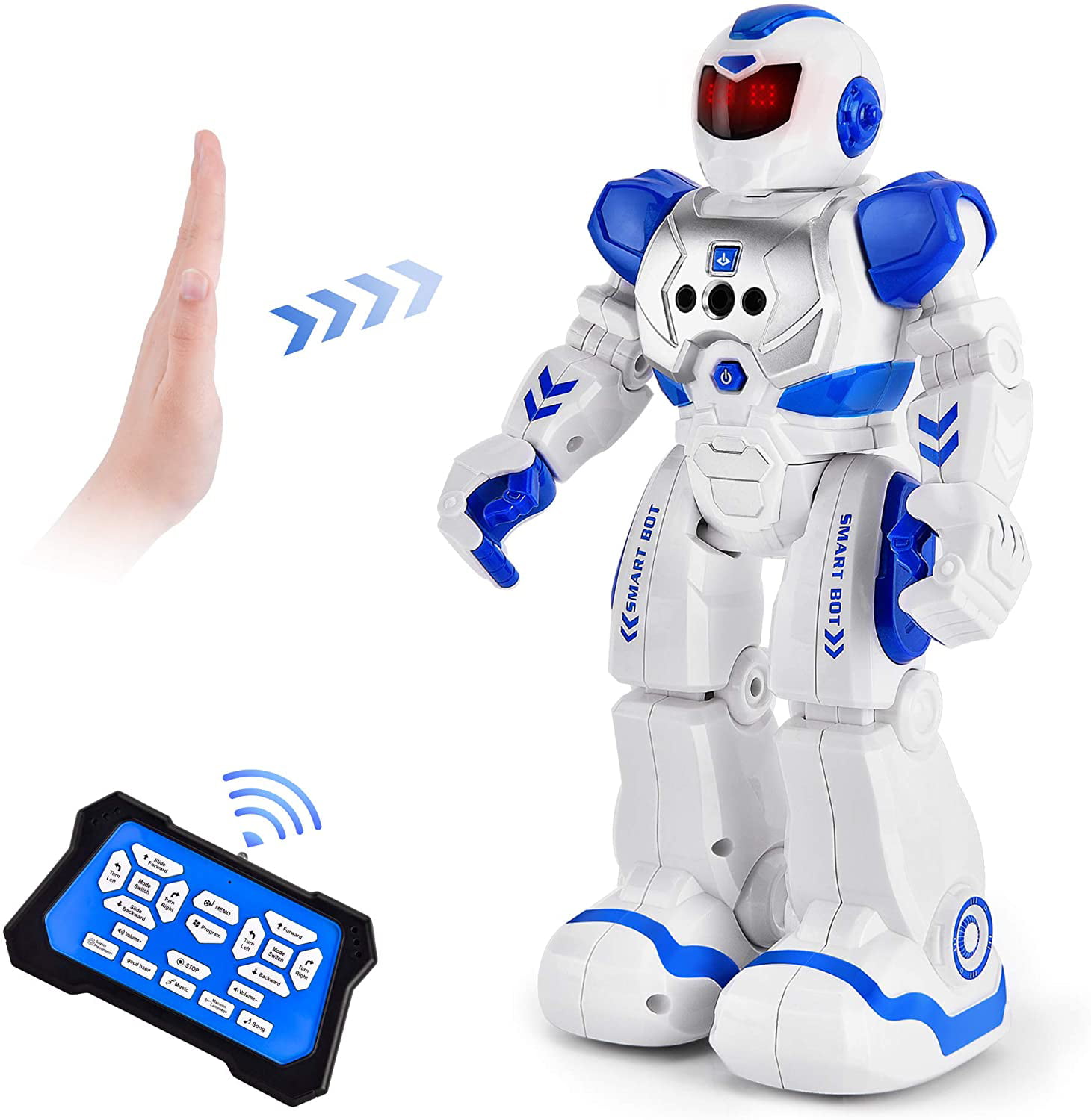 Smart Robot Toys Remote Control Robot Nice Gift for Boys Girls kids Blue