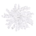 thumbnail image 1 of Uxcell 4 pouces nœuds bouclés en gros-grain pour emballage cadeau nœuds torsadés en ruban auto-adhésif blanc 6 pièces, 1 of 1